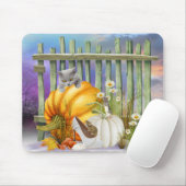 カボチャ失ったパッチの白い靴 マウスパッド (マウス)