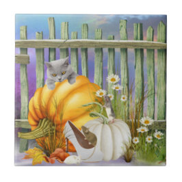 カボチャ失ったパッチコラージュの白い靴 タイル