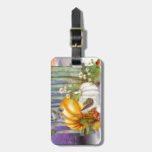 カボチャ失ったパッチコラージュの白い靴 ラゲッジタグ (正面縦)