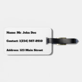 カボチャ失ったパッチコラージュの白い靴 ラゲッジタグ (裏面横)