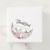 カボチャ女の子ピンク赤ちゃんシャワーサークルありがとう フェイバータグ (インサイチュ)