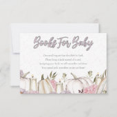 カボチャ女の子ピンク赤ちゃんシャワー本ベビーカード 招待状 (正面)