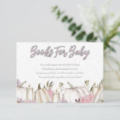 カボチャ女の子ピンク赤ちゃんシャワー本ベビーカード 招待状 (スタンド正面)