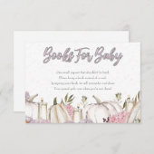 カボチャ女の子ピンク赤ちゃんシャワー本ベビーカード 招待状 (正面/裏面)