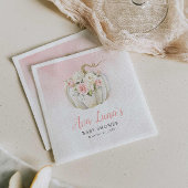 カボチャ女の子ベビーシャワーナプキパーソナライズされたンス スタンダードカクテルナプキン