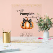 カボチャ女の子ベビーシャワー秋秋ブラックボウ アクリルサイン (ウェディング)