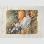 カボチャ妖精の秋の秋の木の切り離し 薄葉紙 (正面)