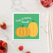 カボチャ子供の誕生日パーティー スタンダードカクテルナプキン (インサイチュ)