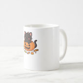 カボチャ子猫パレードエッセンシャルTシャツ コーヒーマグカップ (正面右)