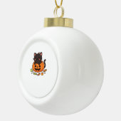 カボチャ子猫パレードエッセンシャルTシャツ セラミックボールオーナメント (右)
