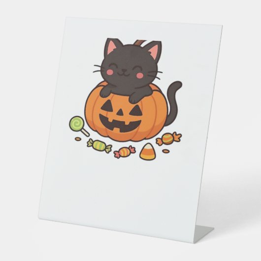 カボチャ子猫パレードエッセンシャルTシャツ 台座サイン (正面)