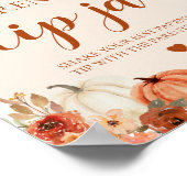 カボチャ子育てチップジャーアドバイスサインベビーシャワー ポスター (角)