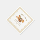 カボチャ小さなかわいこちゃんパイは途中の赤ちゃんシャワー スタンダードカクテルナプキン (角)