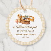 カボチャ小さなかわいこちゃんパイは途中の赤ちゃんシャワー フェイバータグ (裏面)