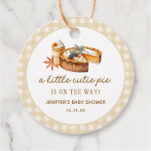 カボチャ小さなかわいこちゃんパイは途中の赤ちゃんシャワー フェイバータグ (正面)