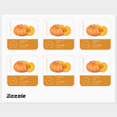 カボチャ小企業ラベル スクエアシール (シート)