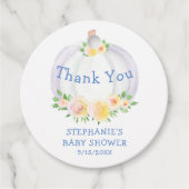 カボチャ少年の赤ちゃんシャワーありがとう フェイバータグ (正面)