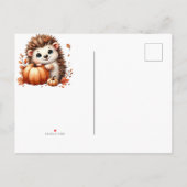 カボチャ山花秋水彩誕生日 インビテーションポストカード (裏面)