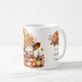 カボチャ山花秋水彩誕生日 コーヒーマグカップ (正面右)