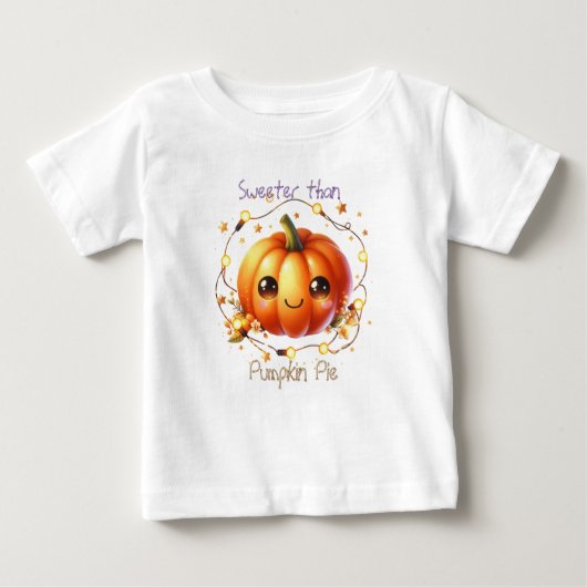 カボチャ山花秋水彩誕生日 ベビーTシャツ (正面)