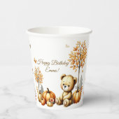 カボチャ山花秋水彩誕生日 紙コップ (左)