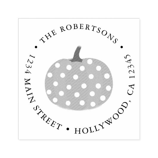 カボチャ差出人住所ゴム印 ラバースタンプ (インプリント)