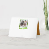 カボチャ帽子のバセット付き面白いハロウィーンカードカード カード (裏面)