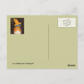 カボチャ帽子ハガキ付きブルーバード ポストカード (裏面)