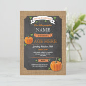 カボチャ年齢の誕生会の男の子の女の子の招待 招待状 (スタンド正面)