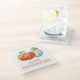 カボチャ幸せな友情を燃やしたオレンジ ガラスコースター