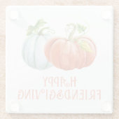 カボチャ幸せな友情を燃やしたオレンジ ガラスコースター (裏面)