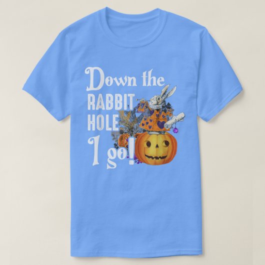 カボチャ幽霊のよく出るハロウィンアリスラビットハロウィーン Tシャツ (デザイン正面)
