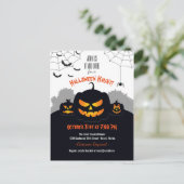 カボチャ幽霊のよく出るパッチ インビテーションポストカード (スタンド正面)