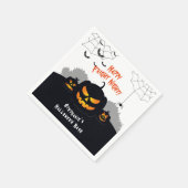 カボチャ幽霊のよく出るパッチ スタンダードカクテルナプキン (角)