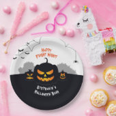 カボチャ幽霊のよく出るパッチ ペーパープレート (パーティー)