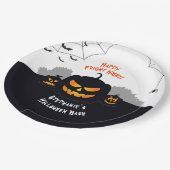 カボチャ幽霊のよく出るパッチ ペーパープレート (アングル)