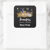 カボチャ幽霊のよく出るンハウスと幽霊&こうもりキャンドルビズ スクエアシール (バッグ)