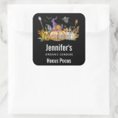 カボチャ幽霊のよく出るンハウスと幽霊&こうもりキャンドルビズ スクエアシール (バッグ)