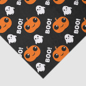 カボチャ幽霊のハロウィンパターン 薄葉紙 (詳細)