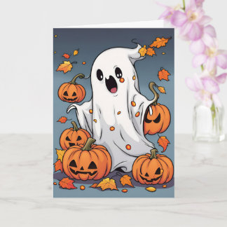 カボチャ幽霊ハロウィーン カード