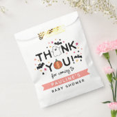 カボチャ幽霊ピンクハロウィーン赤ちゃんシャワーありがとう フェイバーバッグ (封をした状態)