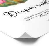 カボチャ弓の赤ちゃんシャワーおむつラッフルゲーム ポスター (角)