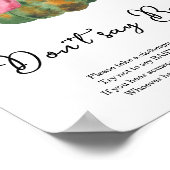 カボチャ弓の赤ちゃんシャワー言わないベビー ポスター (角)