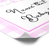 カボチャ弓アーチ赤ちゃんシャワーそのベビー食品の名前 ポスター (角)