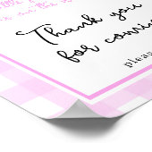 カボチャ弓アーチ赤ちゃんシャワー – ありがとう ポスター (角)