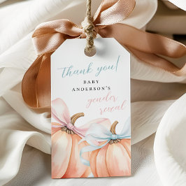 カボチャ弓ピンクブルージェンダーリビール ギフトタグ