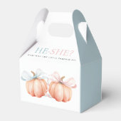 カボチャ弓ピンクブルージェンダーリビール フェイバーボックス (裏面サイド)