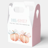 カボチャ弓ピンクブルージェンダーリビール フェイバーボックス (オープン)