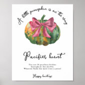 カボチャ弓ベビーシャワーおしゃぶり狩りゲーム ポスター (正面)