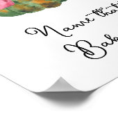 カボチャ弓ベビーシャワーそのベビー食品の名前 ポスター (角)